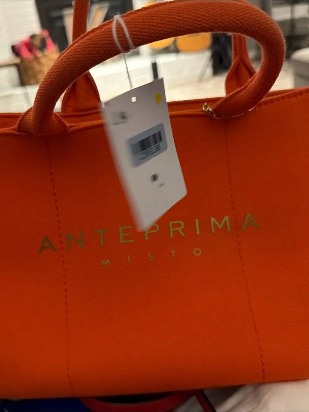 Authentic Anteprima Orange Tote Bag with Detachable Strap